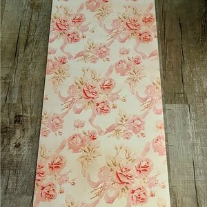 Floral Yoga Mat Pink Rose Print | Feminine Cottagecore Exercise Mat